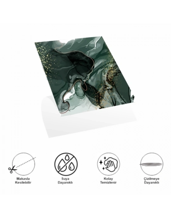 DecoHandy Pvc Duvar Karosu 30x30cm 4Lü Paket -  Zümrüt 0,36m2