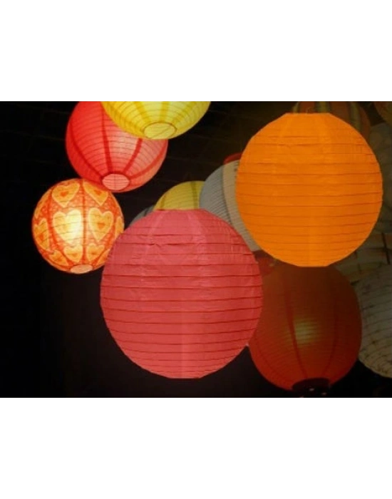 Dekoratif Çin Feneri – Kağıt Lamba - Sarı