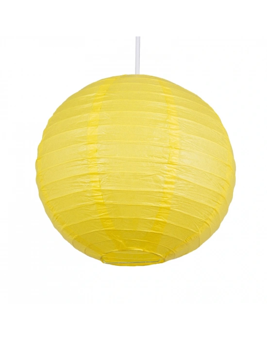 Dekoratif Çin Feneri – Kağıt Lamba - Sarı
