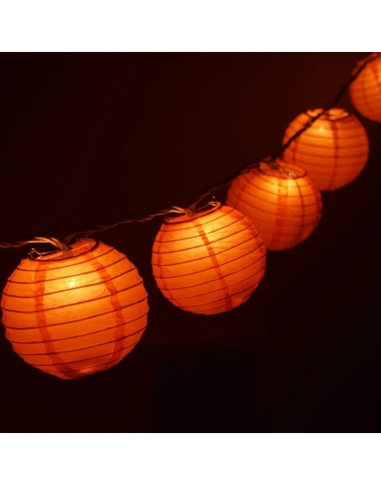 Dekoratif Çin Feneri – Kağıt Lamba - Turuncu