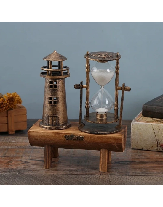 Dekoratif Deniz Feneri Kum Saati