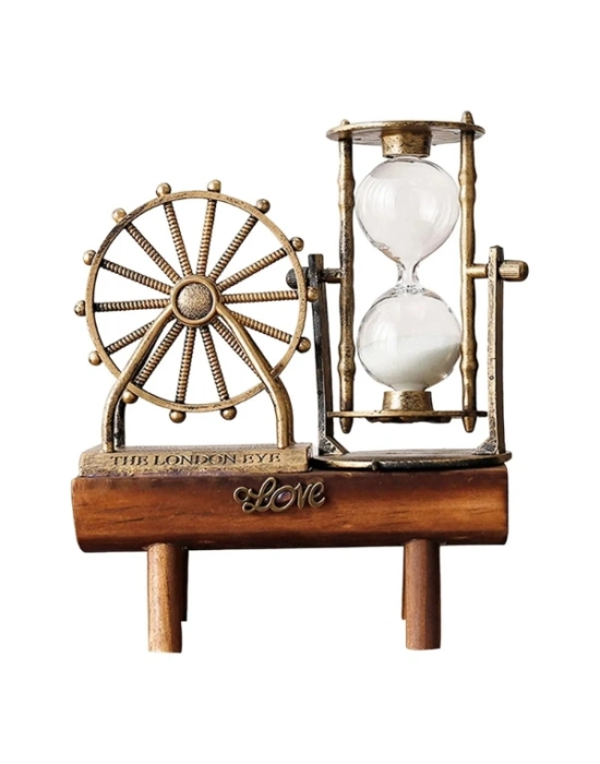 Dekoratif Dönme Dolap Biblolu Kum Saati