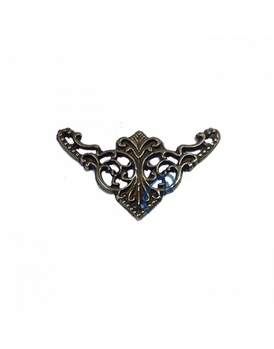 Dekoratif Köşe Süsü, Köşelik - Küçük, 19x34mm, Antik, 100 Adet