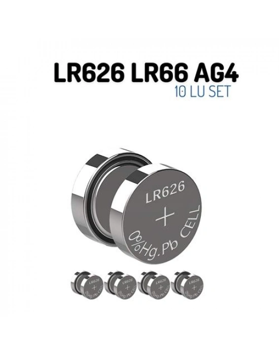 LR626 LR66 AG4 1.55V 10 Adet Alkaline Pil