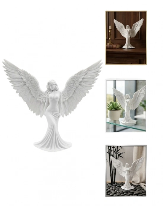Dekoratif Melek İnsan Figürlü 3D Heykel Biblo Modern Ev Dekoru