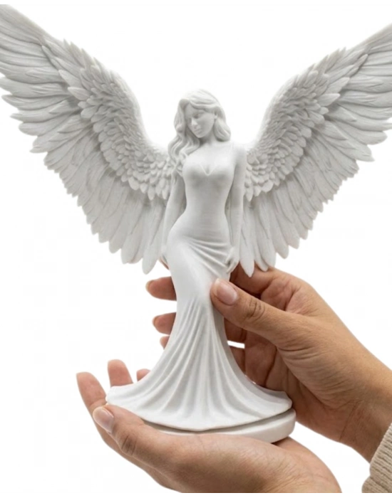 Dekoratif Melek İnsan Figürlü 3D Heykel Biblo Modern Ev Dekoru