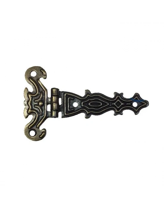Dekoratif, Sac Tek Kuyruklu Menteşe - 40x68 Mm, Küçük, Antik, 100 Adet