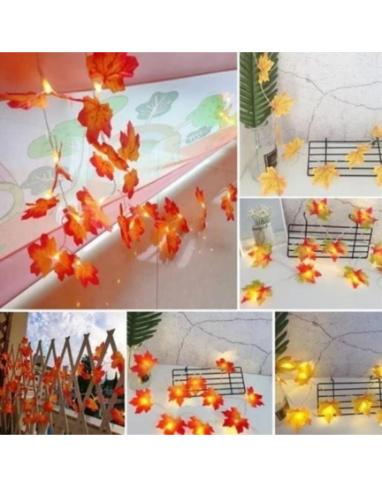 Dekoratif Sonbahar Yapraklı Şerit LED Işık