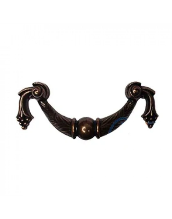 Dekoratif Zamak Üzümlü Kulp - 64mm, Eskitme, 1 Adet