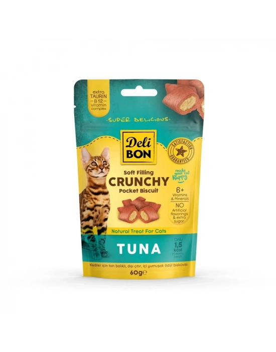 Delibon Cruncy İçi Dolgulu Ödül Bisküvisi - Tunalı 60gr