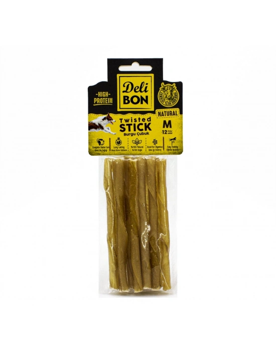 Delibon Deri Kalın Burgu Çubuk 12 Adet Natural