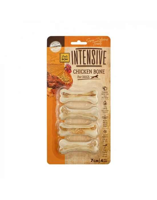 Delibon İntensive Tavuklu Kemik - 7Cm 4 lü Paket