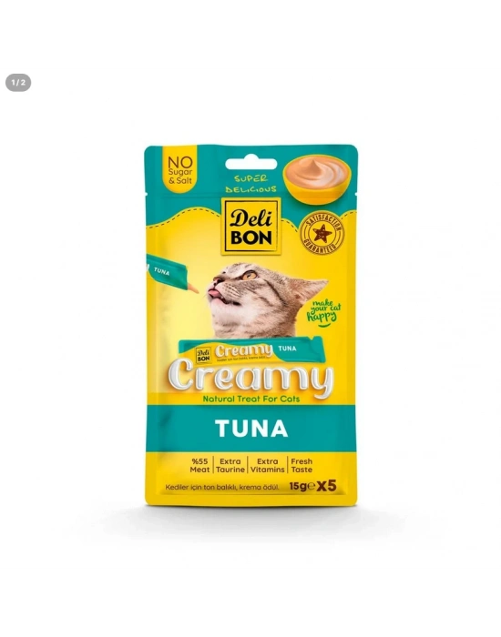 Delibon Krema Kedi Ödül Maması 15g 5 Adet Ton Balıklı