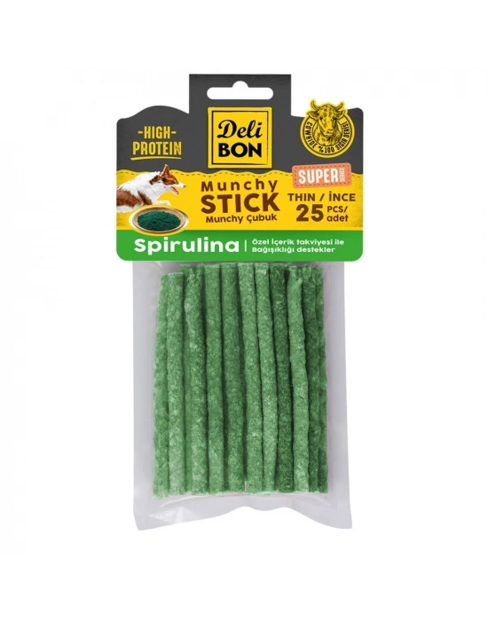 Delibon Super Munchy Çubuk - Spirulinalı İnce 25 Adet