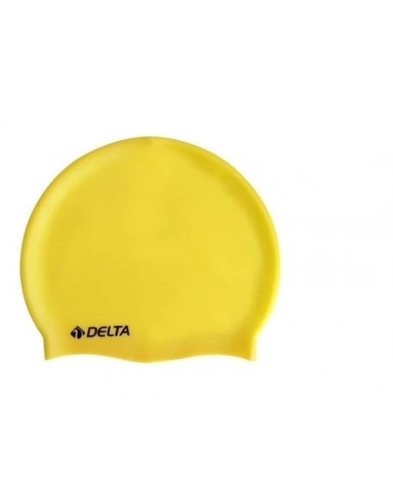 Delta Swimming Cap DS 255 - Silikon Bone Deluxe Yüzücü Havuz ve Deniz - Sarı