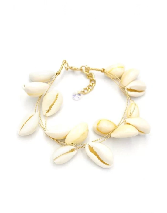 Deniz Kabuğu Bileklik - Beyaz