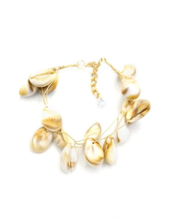 Deniz Kabuğu Bileklik - Kahverengi