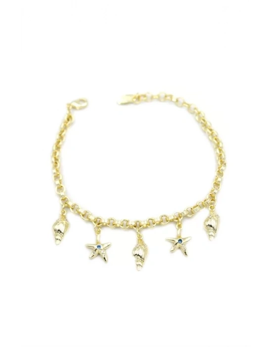 Deniz Kabuğu Charm Bileklik - Altın