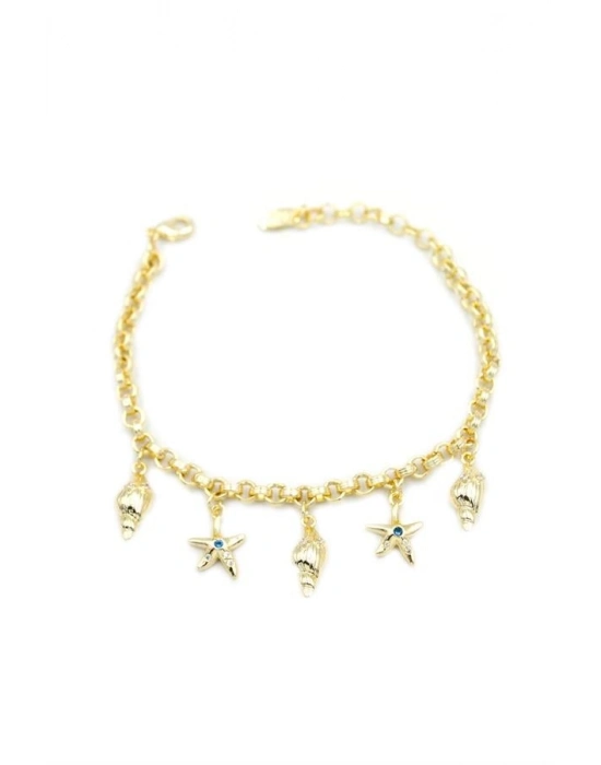 Deniz Kabuğu Charm Bileklik - Altın