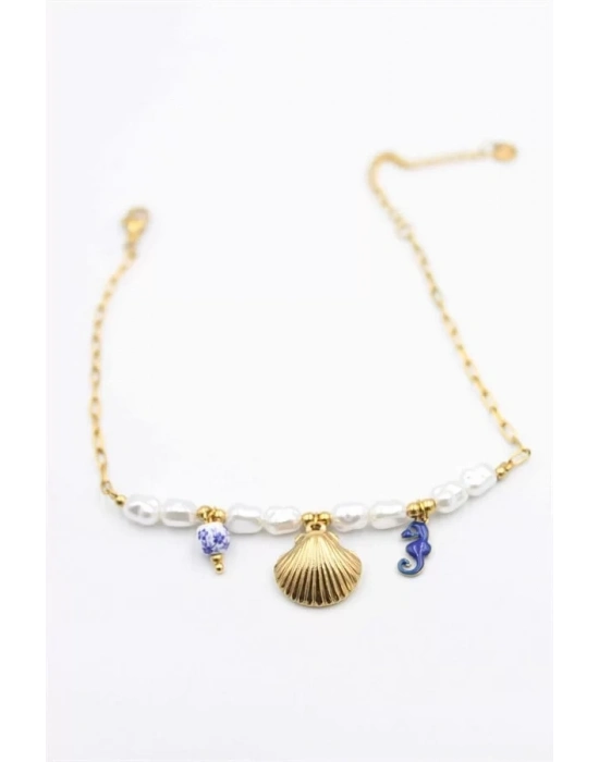 Deniz Kabuğu Halhal - Altın