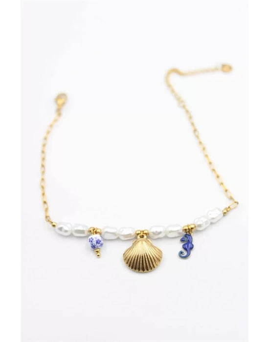 Deniz Kabuğu Halhal - Altın