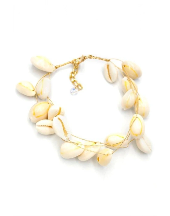 Deniz Kabuğu Halhal - Beyaz