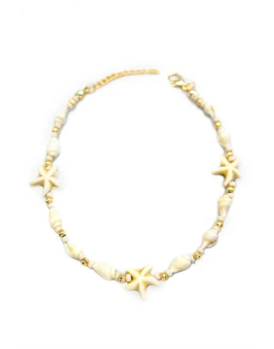 Deniz Kabuğu Halhal - Beyaz