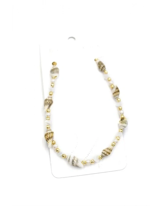 Deniz Kabuğu Halhal - Beyaz