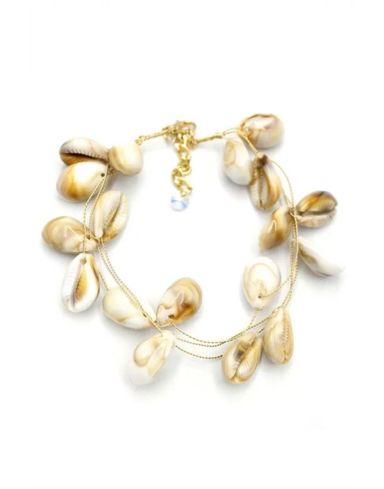 Deniz Kabuğu Halhal - Kahverengi