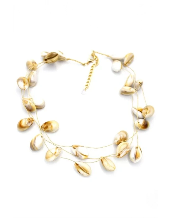 Deniz Kabuğu Kolye - Kahverengi