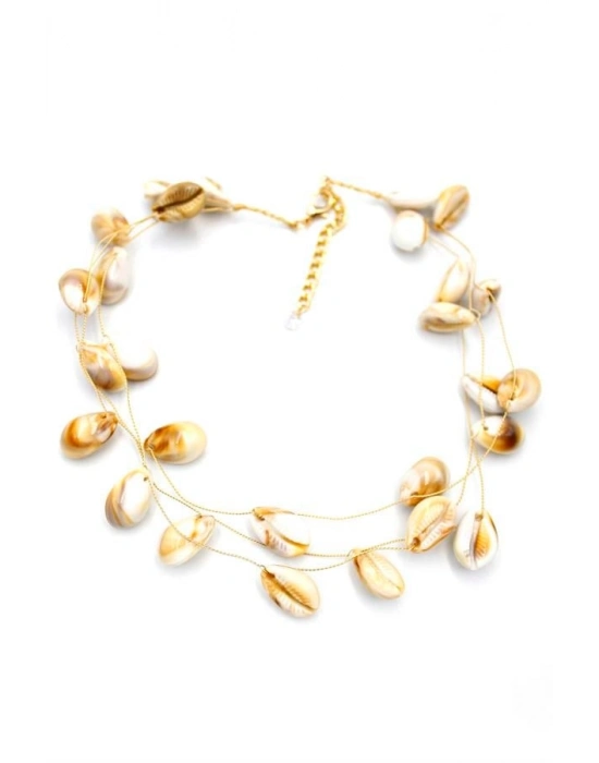 Deniz Kabuğu Kolye - Kahverengi