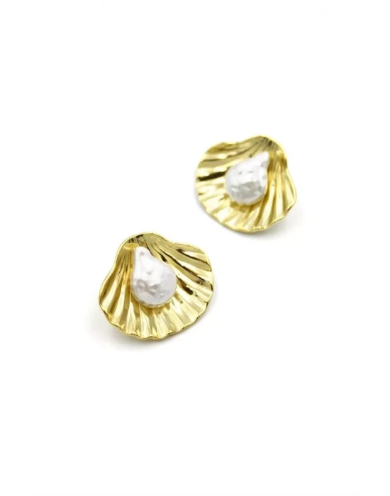 Deniz Kabuğu Küpe - Altın