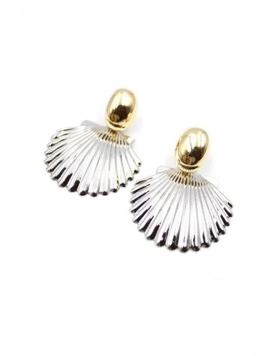 Deniz Kabuğu Küpe - Gümüş