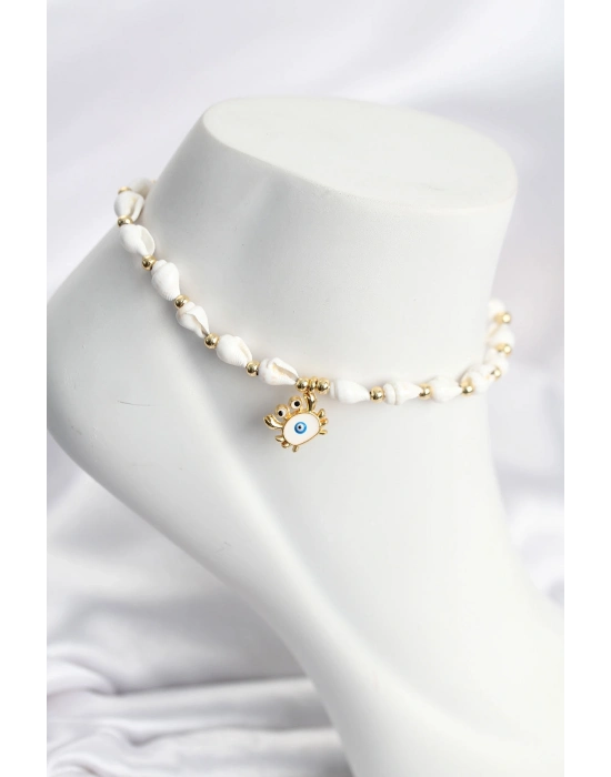 Deniz Kabuğu Model Yengeç Figür Sallantılı Halhal