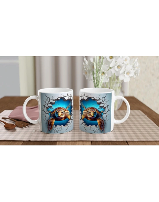 Deniz Kaplumbağası Baskılı Kupa Bardak