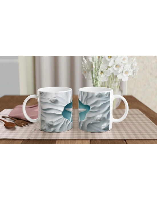 Deniz Kumunda Yatan Yıldız Su Altı Temalı Kupa Bardak