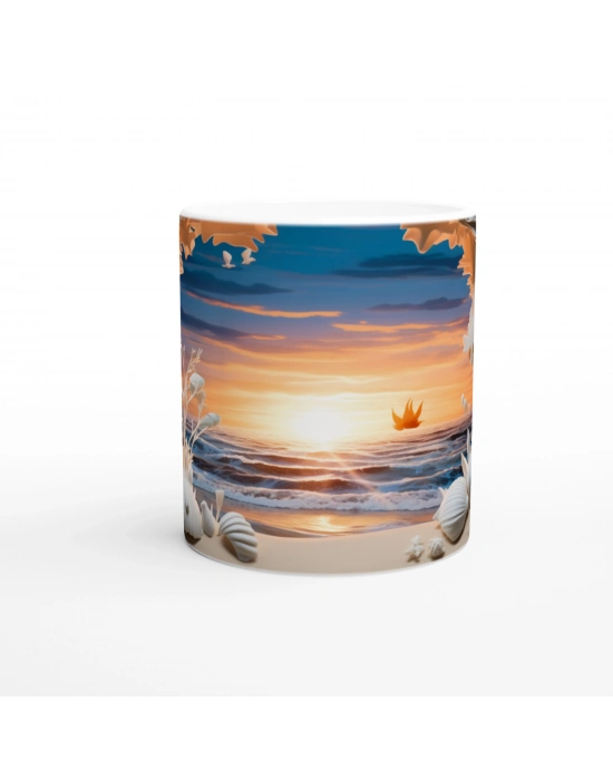 Deniz Mağarasından Gün Doğumu Kupa Bardak