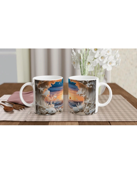 Deniz Mağarasından Gün Doğumu Kupa Bardak