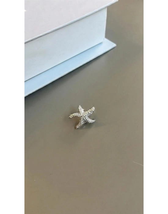 Deniz Yıldızı Kıkırdak Küpe - Gümüş