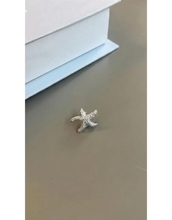 Deniz Yıldızı Kıkırdak Küpe - Gümüş