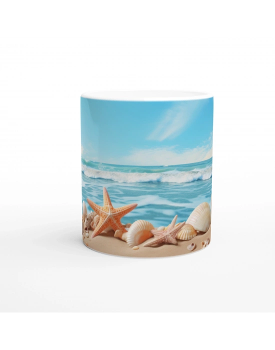 Deniz Yıldızlarıyla Süslenmiş Mercan Dünyası Kupa Bardak