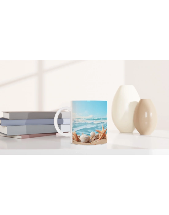 Deniz Yıldızlarıyla Süslenmiş Mercan Dünyası Kupa Bardak