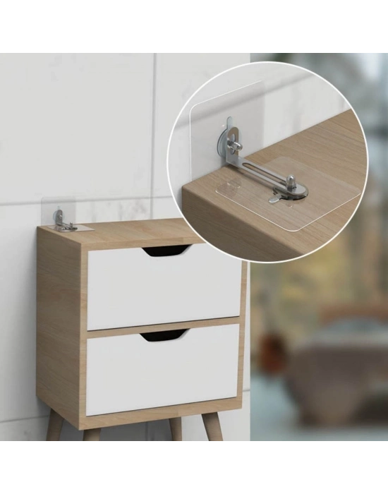 ®  Deprem İçin Ultra Dayanıklı Çivisiz Duvarı Delmeden Ayarlanabilir Eşya Sabitleyici Aparat