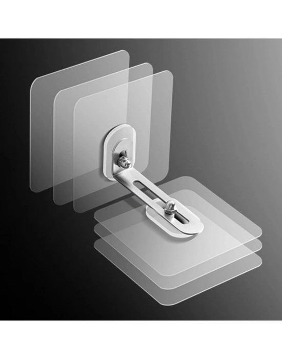 ®  Deprem İçin Ultra Dayanıklı Çivisiz Duvarı Delmeden Ayarlanabilir Eşya Sabitleyici Aparat