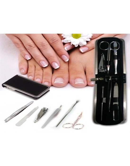 Deri Çantalı 6 Parça Manikür Seti