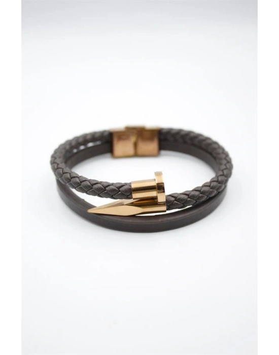 Deri Çivi Bileklik - Rose