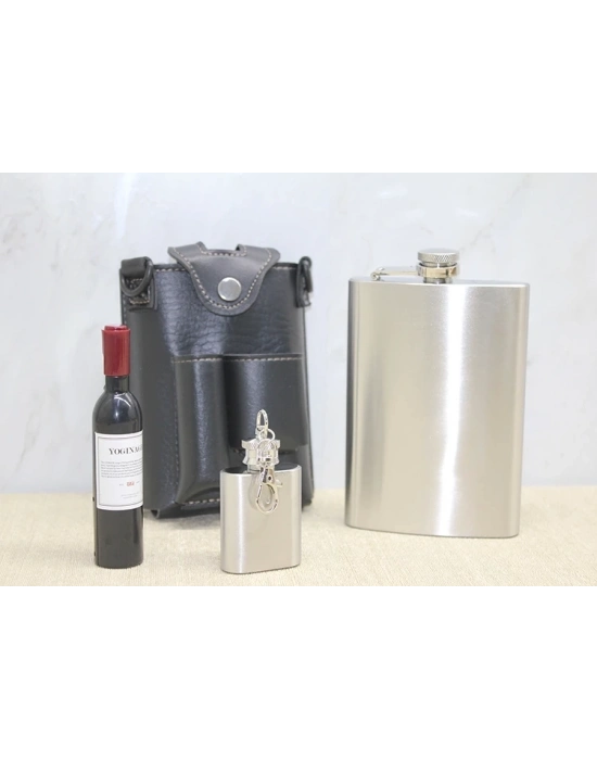 Deri Kılıflı Matara Seti Alk3927