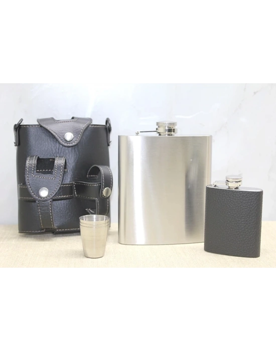 Deri Kılıflı Matara Seti Alk3930