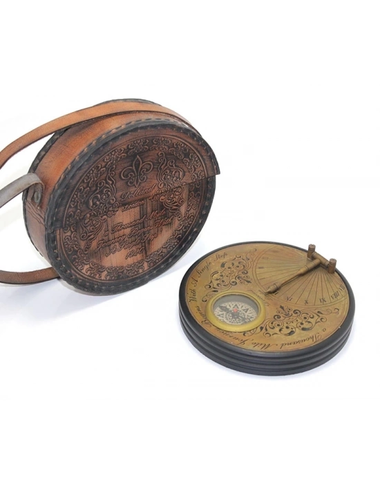 Deri Kılıflı Pirinç Pusula 15751a