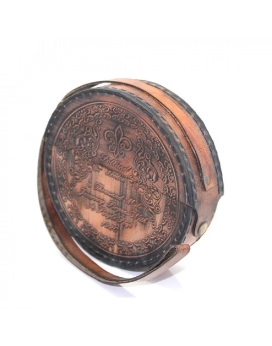 Deri Kılıflı Pirinç Pusula